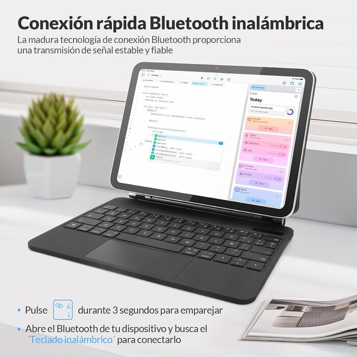 Magnetische Tastaturhülle iPad Air/Pro - Spanisch - bis zu 73% Rabatt!