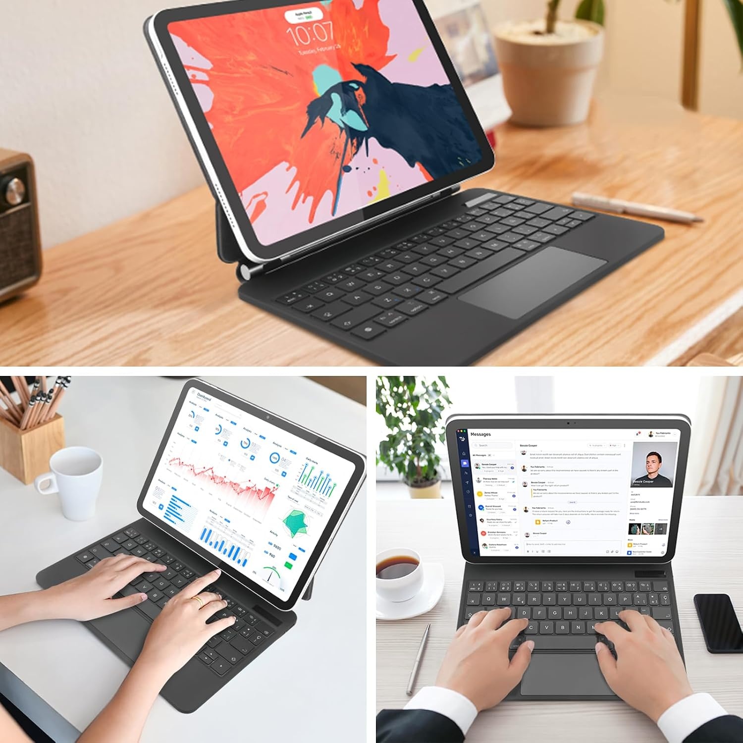 Magnetische Tastaturhülle iPad Air/Pro - Spanisch - bis zu 73% Rabatt!