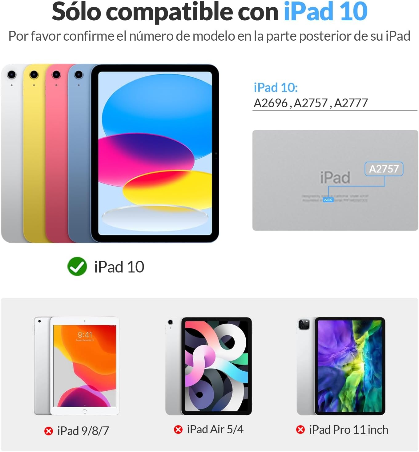 iPad Air/Pro Tastatur-Hülle mit Trackpad (Spanisch) - bis zu 73% Rabatt