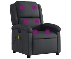 Vidaxl Luxus Echtleder-Massagesessel, schwarz - bis zu 56,6% günstiger