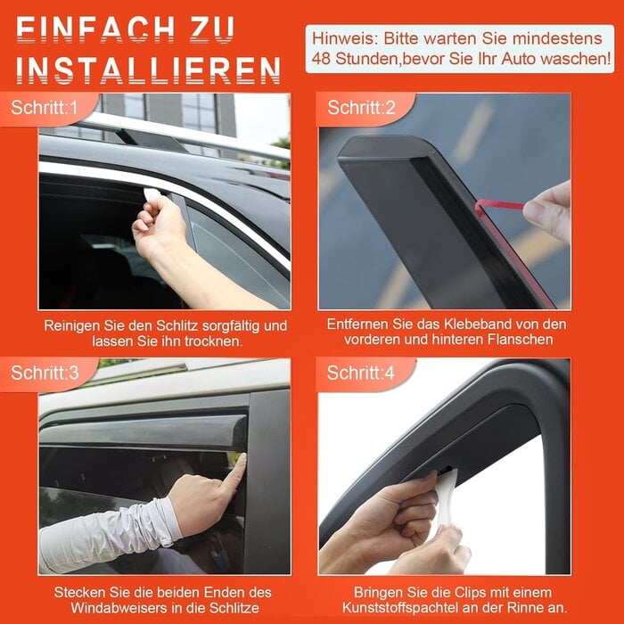 Windabweiser Set für VW Touran (2004-2015) - 4-tlg. Schwarz - bis zu 59% Rabatt