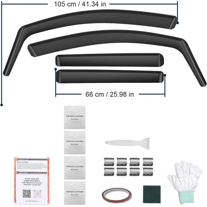Windabweiser Set für VW Touran (2004-2015) - 4-tlg. Schwarz - bis zu 59% Rabatt
