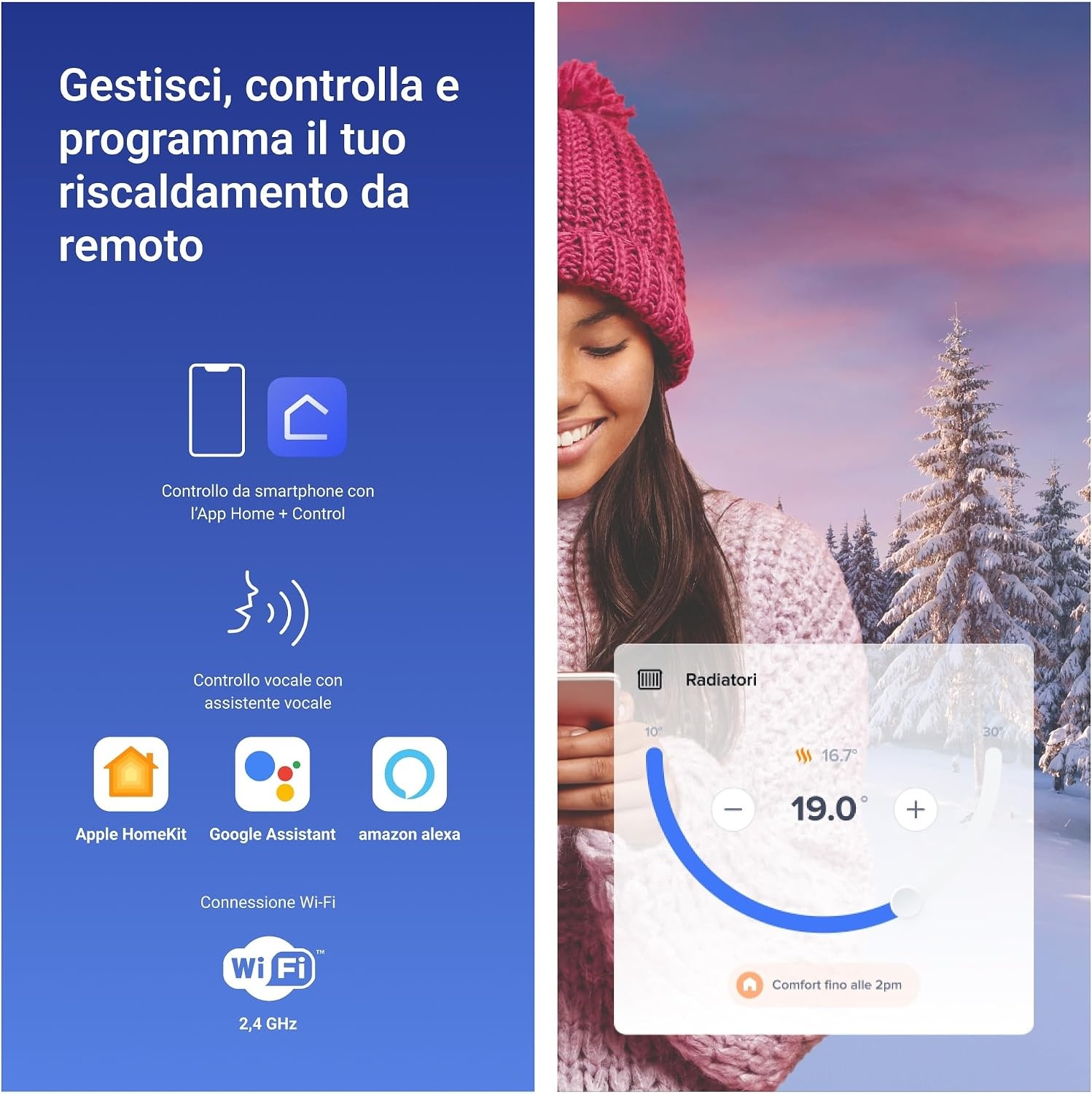 Smarter WLAN Thermostat für Heizung & Kühlung - bis zu 75% sparen!