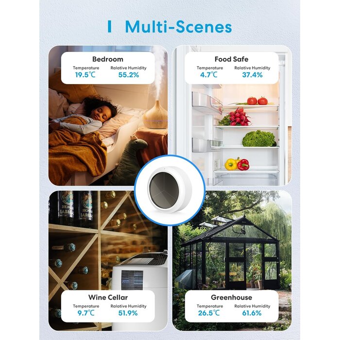 Smartes WLAN-Hygrometer & Thermometer inkl. Hub - jetzt bis zu 52,1% sparen