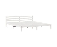 Vidaxl Bettgestell Kiefer Weiß 220x200cm mit Kopfteil - bis zu 55,8% Rabatt