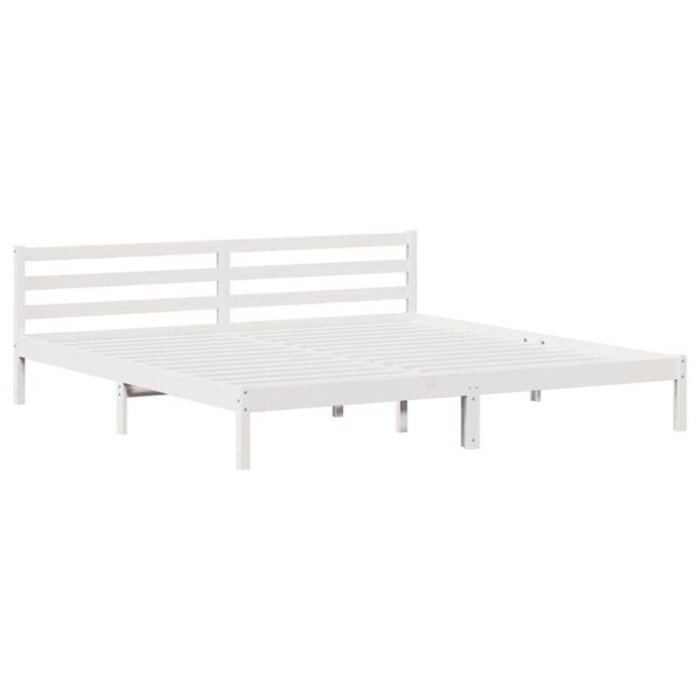 Vidaxl Bettgestell Kiefer Weiß 220x200cm mit Kopfteil - bis zu 55,8% Rabatt
