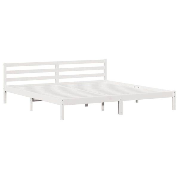 Vidaxl Bettgestell Kiefer Weiß 220x200cm mit Kopfteil - bis zu 55,8% Rabatt
