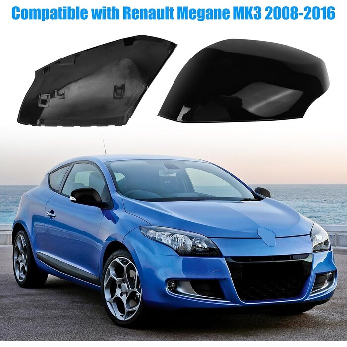 Spiegelkappen für Renault Megane MK3 - Schwarz - Outlet bis zu 70% Rabatt