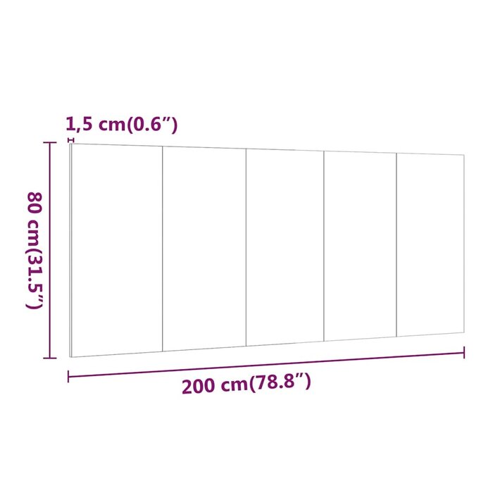 Vidaxl Modernes Bett-Kopfteil 200x80 cm, Schwarz - bis zu 80% Rabatt