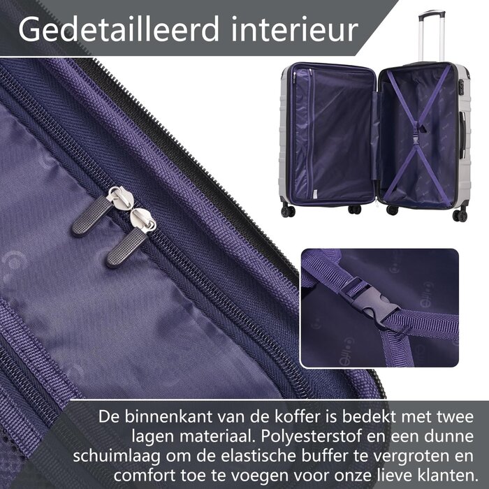 Handgepäck Trolley 38L Hartschale TSA-Schloss Dunkelgrau - bis zu 51,3% Rabatt