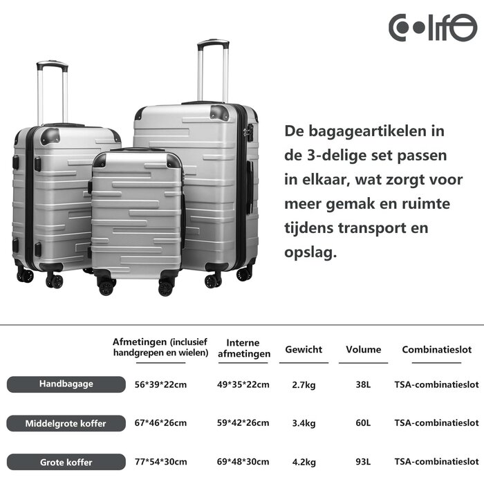 Handgepäck Trolley 38L Hartschale TSA-Schloss Dunkelgrau - bis zu 51,3% Rabatt