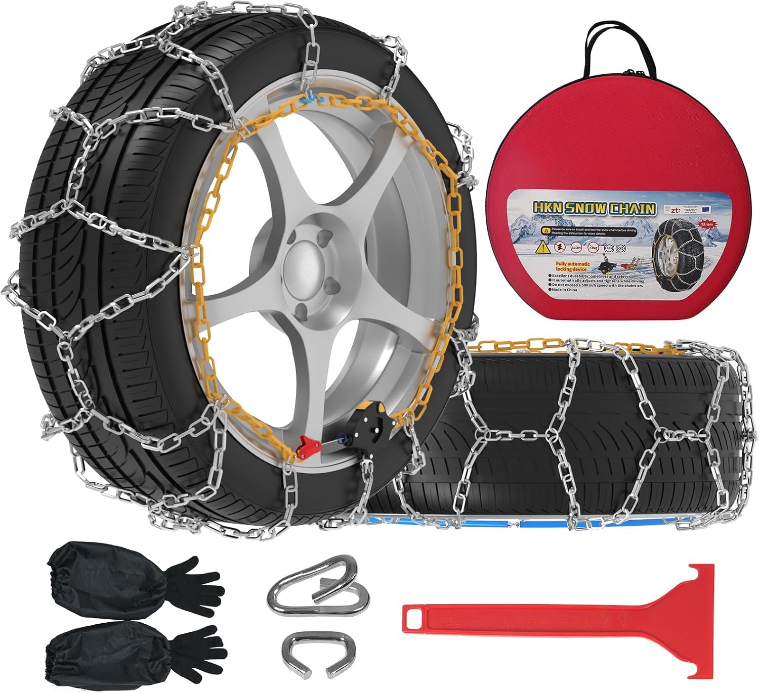 Schneeketten Größe 130 - 12 mm Automatischer Spanner - Outlet bis zu 75% Rabatt