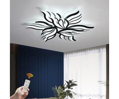LED Blumen-Deckenleuchte 90W Dimmbar Schwarz - Bis zu 58% Rabatt