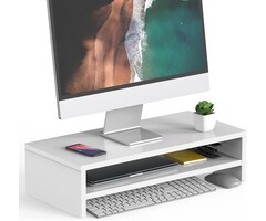 Monitorständer 2 Ebenen, 54cm, weiß - Ergonomisch & stabil - Bis zu 54% Rabatt
