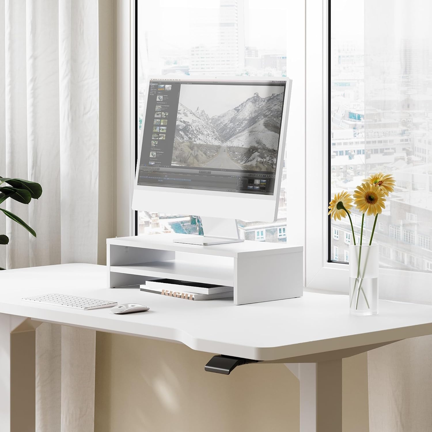 Monitorständer mit 2 Ebenen - Ergonomisch & Weiß - Bis zu 49,5% Rabatt