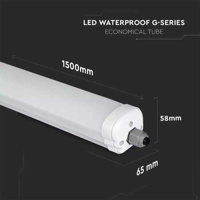 4er-Set LED-Feuchtraumleuchten 150cm, 48W, IP65 - bis zu 55,8% Rabatt