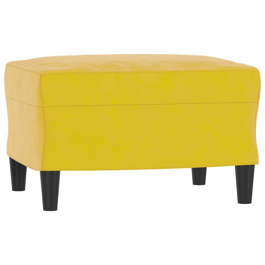 Vidaxl Samt-Fußhocker 60x50x41 cm in Gelb - Outlet-Angebot bis zu 49,1% günstiger