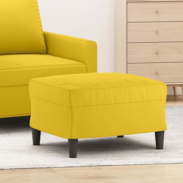 Vidaxl Samt-Fußhocker 60x50x41 cm in Gelb - Outlet-Angebot bis zu 49,1% günstiger