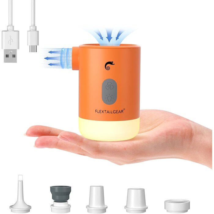 Tragbare Akku-Luftpumpe mit Licht & Powerbank - bis zu 47,8 % sparen