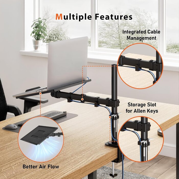 Monitorarm mit Laptopablage bis zu 51,6% sparen - Ergonomisch & Flexibel