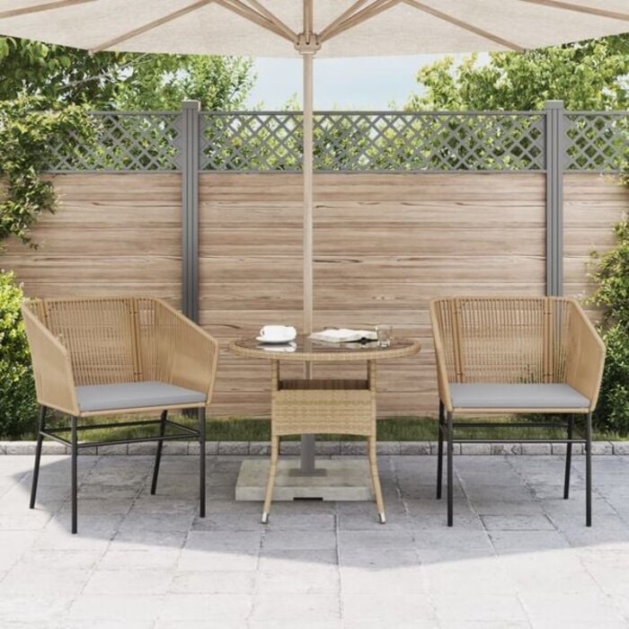 Vidaxl 2er-Set Gartenstühle Poly-Rattan Braun - Jetzt bis zu 51,2% sparen!