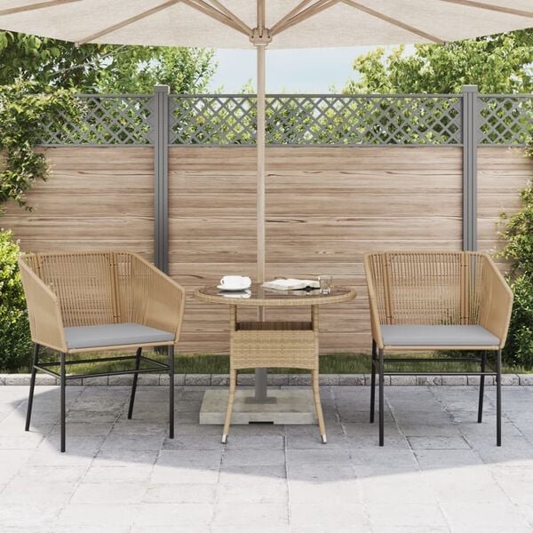 Vidaxl 2er-Set Gartenstühle Poly-Rattan Braun - Jetzt bis zu 51,2% sparen!