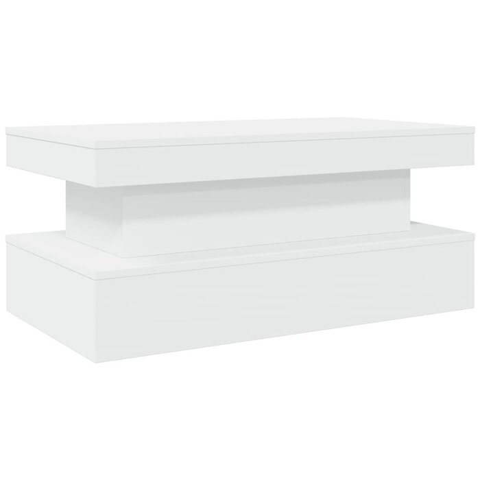 Vidaxl Couchtisch mit LED-Beleuchtung Weiß 90x50x40cm - bis zu 50,2% sparen