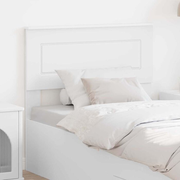 Vidaxl Weißes Bett-Kopfteil 90 cm - Holzwerkstoff - bis zu 80 % reduziert