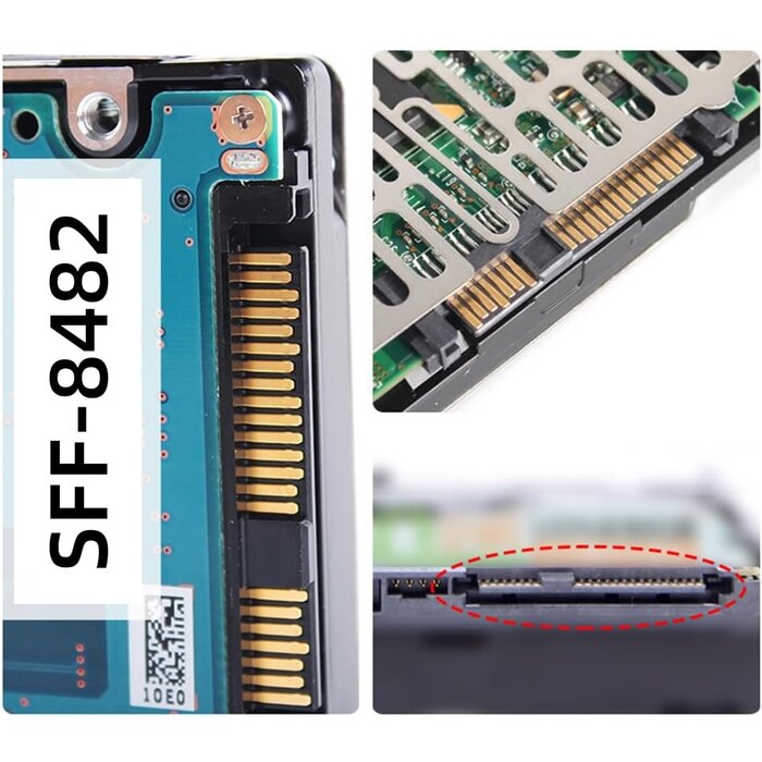 SAS auf SATA Adapter SFF-8482 mit Chipsatz - jetzt bis zu 43,9% günstiger