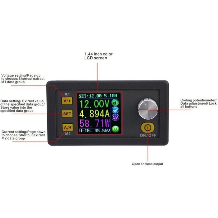 Regelbares DC-DC Netzteil 50V 20A mit LCD - bis zu 46,4% Rabatt