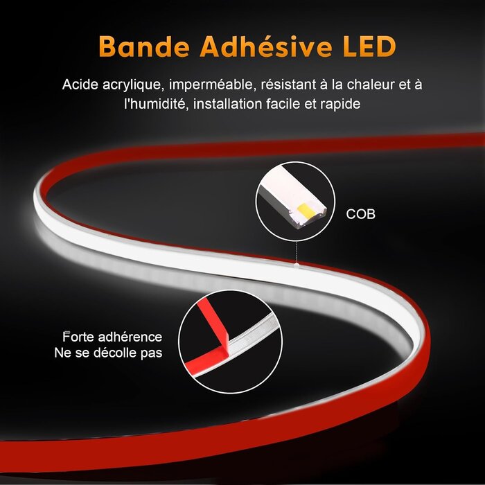 10m COB LED-Streifen 6000K, IP67 wasserdicht - 220V - Jetzt bis zu 71% Rabatt