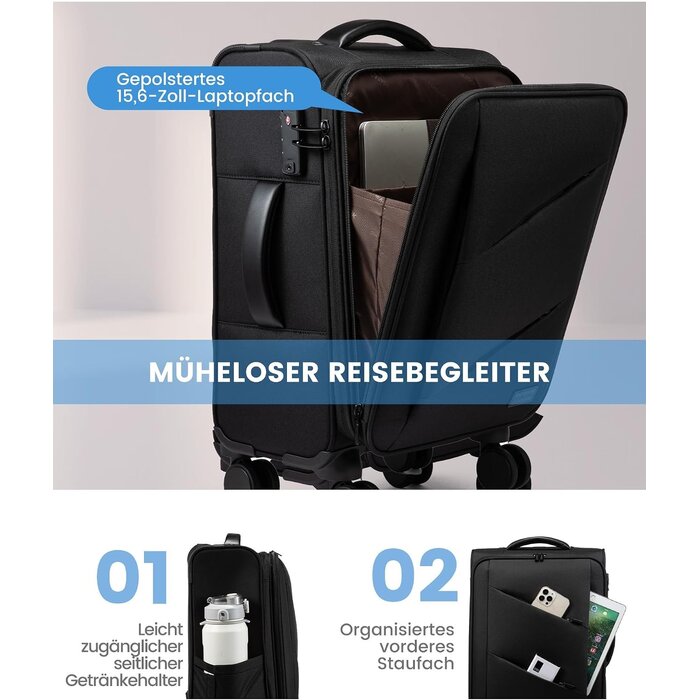 Reiserucksack 45L Handgepäck - erweiterbar & sicher - bis zu 71% Rabatt