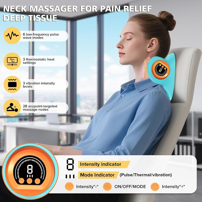 Kabelloses Nackenmassagegerät mit Wärme - jetzt bis zu 69% Rabatt