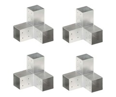 Vidaxl 4er-Set Y-Pfostenverbinder 81x81 mm, verzinkt - bis zu 49,8% günstiger