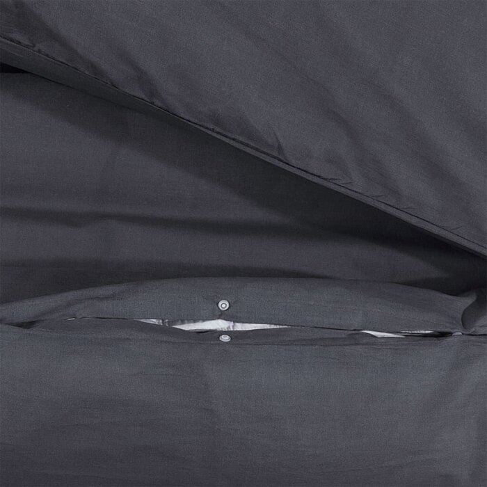 Vidaxl Bettwäsche-Set 260x240 cm Schwarz 100% Baumwolle - bis zu 48,3% günstiger