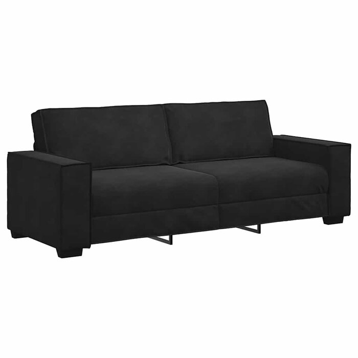 Vidaxl 3-Sitzer Sofa Samt Schwarz - Elegant & Komfortabel - bis zu 52,2% sparen