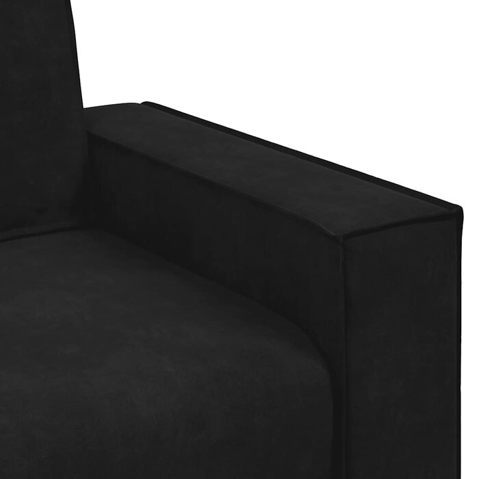 Vidaxl 3-Sitzer Sofa Samt Schwarz - Elegant & Komfortabel - bis zu 52,2% sparen