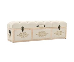Vidaxl Aufbewahrungsbank 110 cm, Tannenholz creme - bis zu 51,6% Rabatt