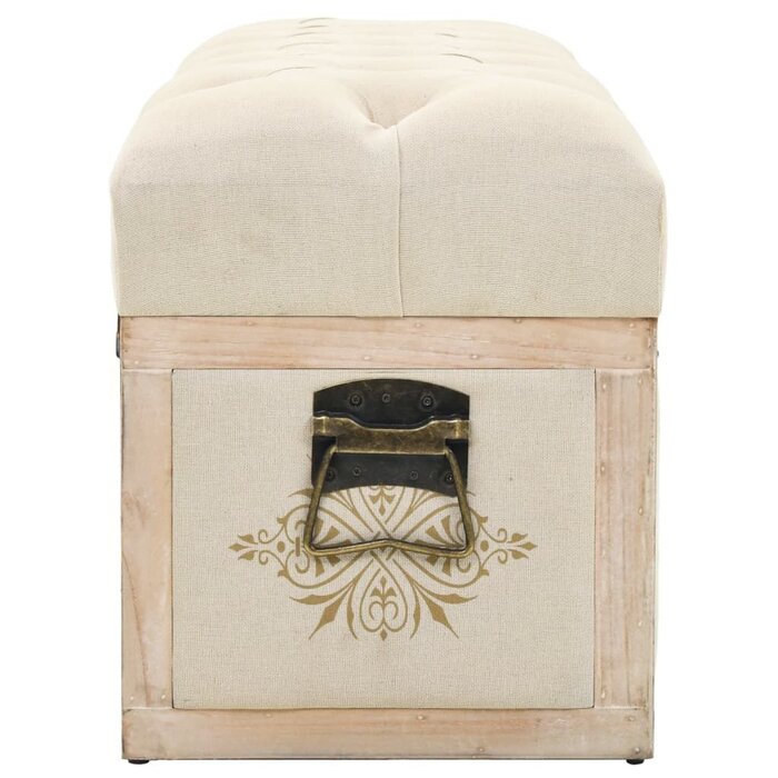 Vidaxl Aufbewahrungsbank 110 cm, Tannenholz creme - bis zu 51,6% Rabatt