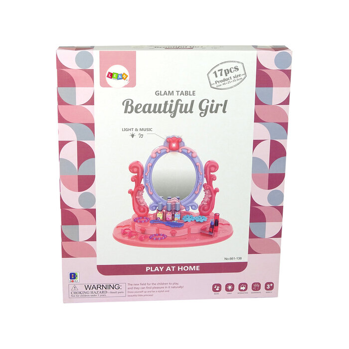Kinderschminktisch mit Licht & Sound - Rosa - Sparen Sie bis zu 70%