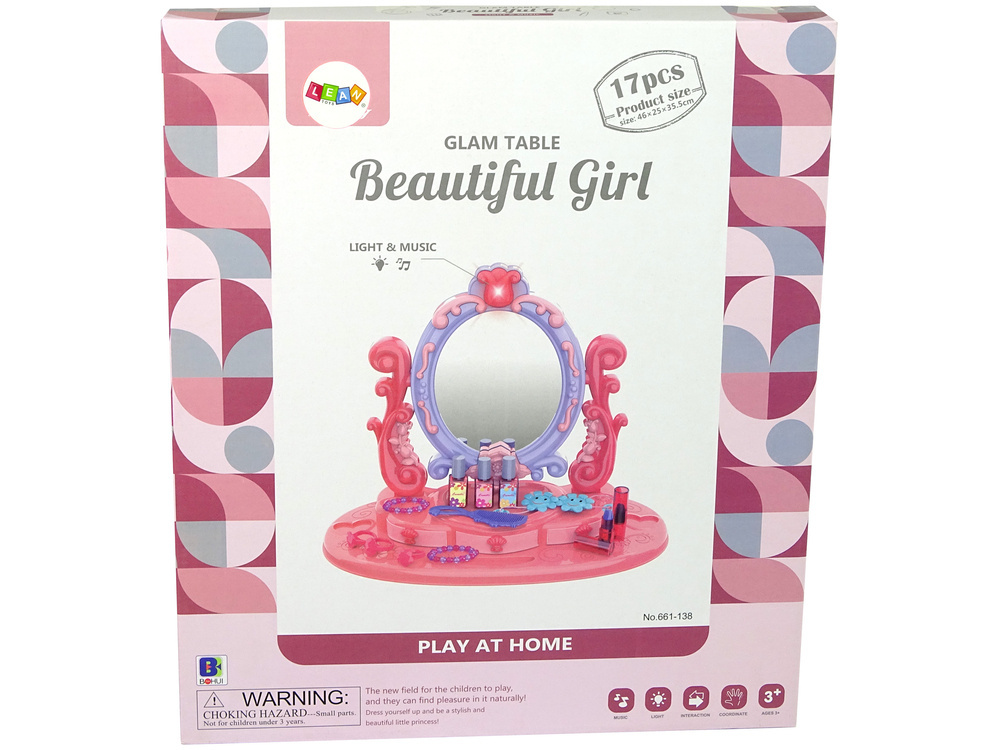 Kinderschminktisch mit Licht & Sound - Rosa - Sparen Sie bis zu 70%