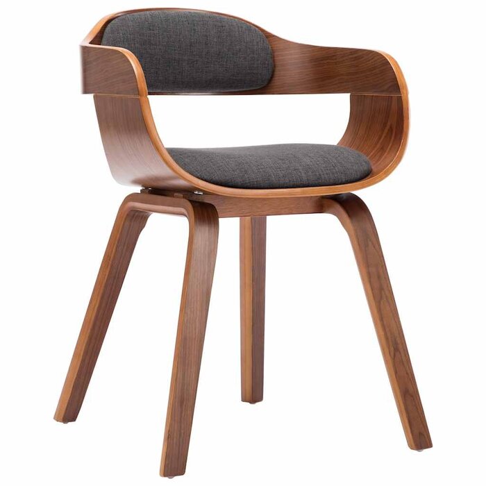 Vidaxl Designer Esszimmerstuhl Dunkelgrau - Gebogenes Holz - bis zu 47,8% Rabatt