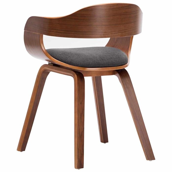 Vidaxl Designer Esszimmerstuhl Dunkelgrau - Gebogenes Holz - bis zu 47,8% Rabatt