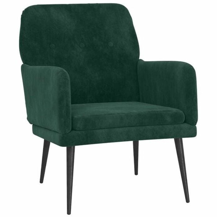 Vidaxl Samt-Sessel in Dunkelgrün 62x79x79 cm - jetzt bis zu 50,5% reduziert