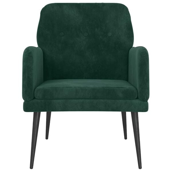 Vidaxl Samt-Sessel in Dunkelgrün 62x79x79 cm - jetzt bis zu 50,5% reduziert