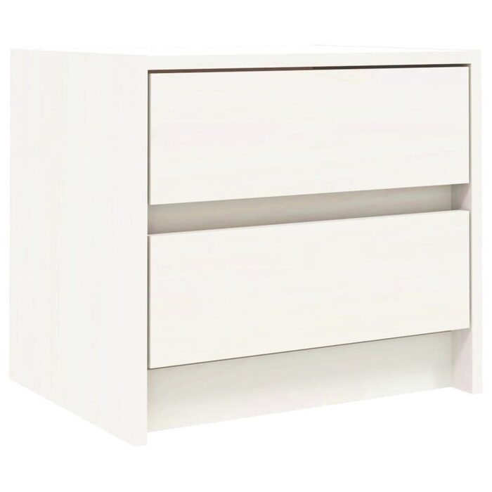 Vidaxl Nachtschrank aus Kiefernholz, weiß, 40x31x35,5 cm - jetzt bis zu 48,4% sparen