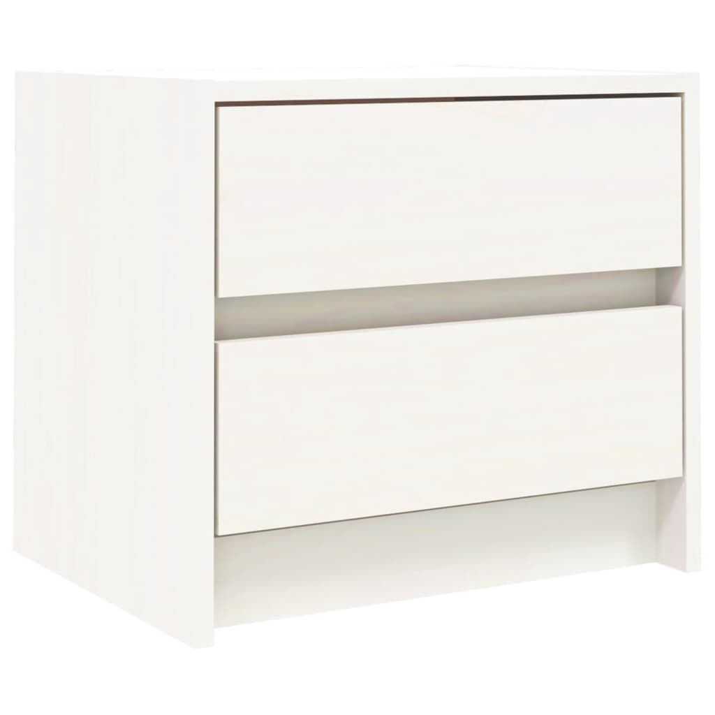 Vidaxl Nachtschrank aus Kiefernholz, weiß, 40x31x35,5 cm - jetzt bis zu 48,4% sparen