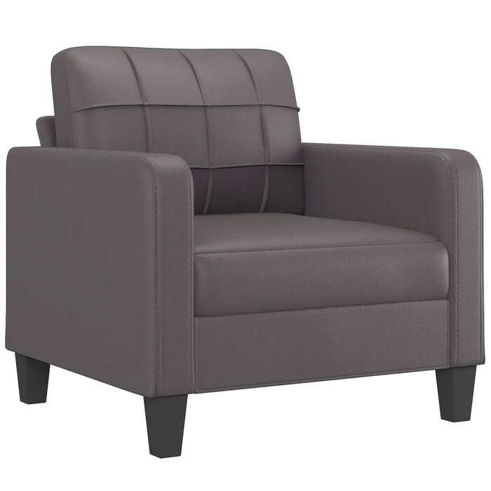 Vidaxl Design Sessel 60 cm Grau - Kunstleder - Outlet bis zu 51,3 % sparen
