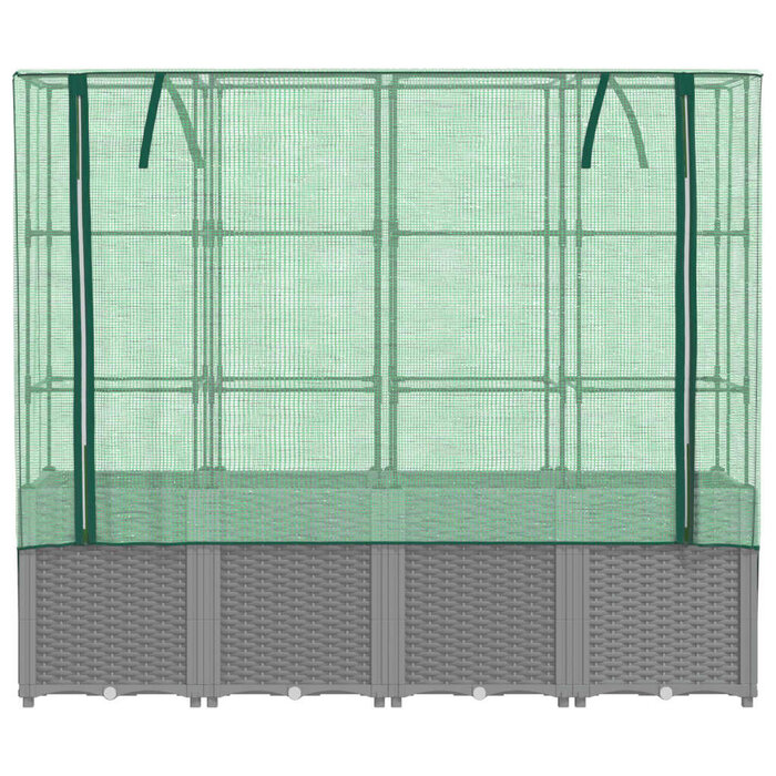Vidaxl Hochbeet mit Gewächshaus 160x40x153 cm Rattan-Optik bis zu 51,4% Rabatt