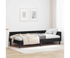 Vidaxl Eckbettrahmen in Schwarz 90x190 cm - Samt & Holz - bis zu 56% Rabatt!